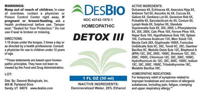 Detox Iii (Dsrt570 Detox Iii 10 5 2020)